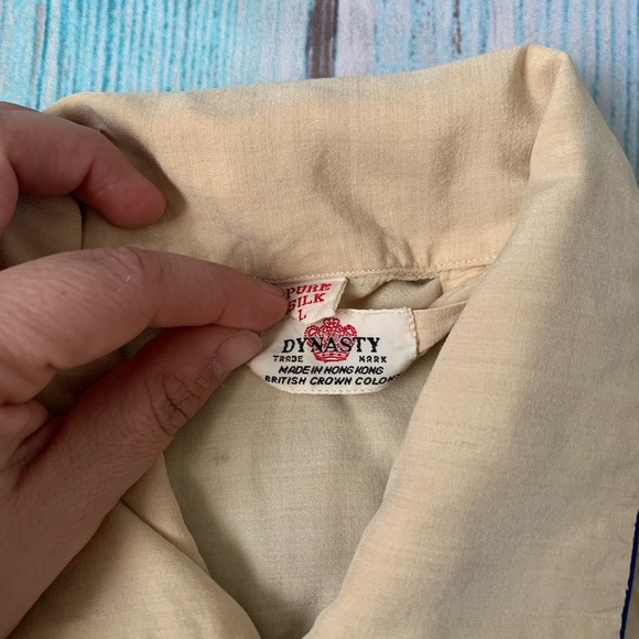 Dynasty pure silk button down shirt - Picture 8 of 13